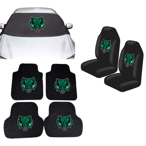 Binghamton Bearcats NCAA Car Front Windshield Cover Seat Cover Floor Mats