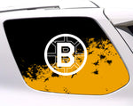 Boston Bruins NHL Rear Side Quarter Window Vinyl Decal Stickers Fits Toyota 4Runner