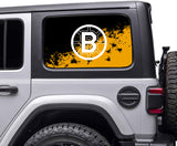 Boston Bruins NHL Rear Side Quarter Window Vinyl Decal Stickers Fits Jeep Wrangler