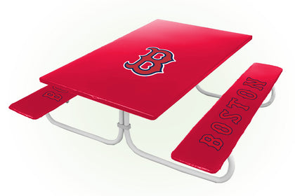 Boston Red Sox MLB Picnic Table Bench Chair Set Outdoor Cover