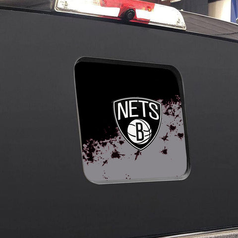 Brooklyn Nets NBA Rear Back Middle Window Vinyl Decal Stickers Fits Dodge Ram GMC Chevy Tacoma Ford