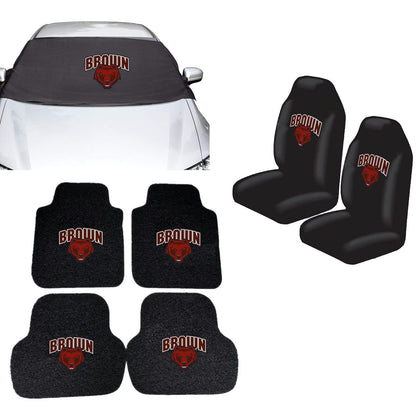 Brown Bears NCAA Car Front Windshield Cover Seat Cover Floor Mats