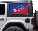 Buffalo Bills NFL Rear Side Quarter Window Vinyl Decal Stickers Fits Jeep Wrangler