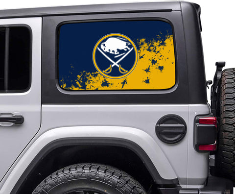 Buffalo Sabres NHL Rear Side Quarter Window Vinyl Decal Stickers Fits Jeep Wrangler