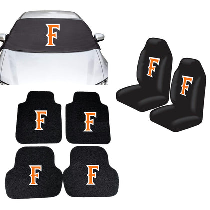 Cal State Fullerton Titans NCAA Car Front Windshield Cover Seat Cover Floor Mats