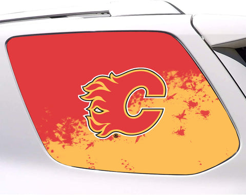 Calgary Flames NHL Rear Side Quarter Window Vinyl Decal Stickers Fits Toyota 4Runner