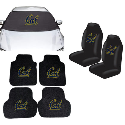 California Golden Bears NCAA Car Front Windshield Cover Seat Cover Floor Mats