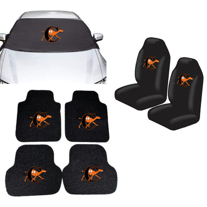 Campbell Fighting Camels NCAA Car Front Windshield Cover Seat Cover Floor Mats