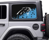 Carolina Panthers NFL Rear Side Quarter Window Vinyl Decal Stickers Fits Jeep Wrangler