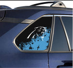 Carolina Panthers NFL Rear Side Quarter Window Vinyl Decal Stickers Fits Toyota Rav4