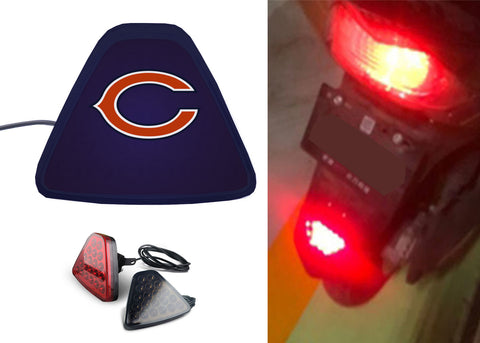 Chicago Bears NFL Car Motorcycle tail light LED brake flash Pilot rear