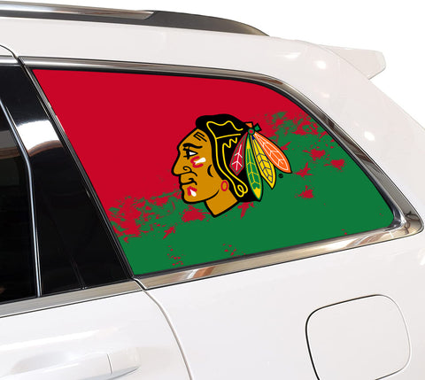 Chicago Blackhawks NHL Rear Side Quarter Window Vinyl Decal Stickers Fits Jeep Grand