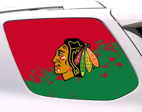 Chicago Blackhawks NHL Rear Side Quarter Window Vinyl Decal Stickers Fits Toyota 4Runner