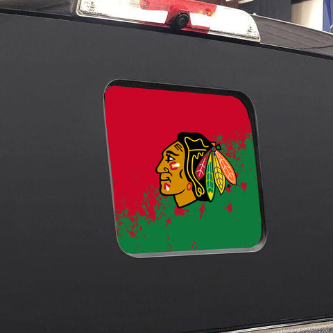 Chicago Blackhawks NHL Rear Back Middle Window Vinyl Decal Stickers Fits Dodge Ram GMC Chevy Tacoma Ford