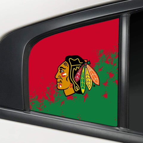 Chicago Blackhawks NHL Rear Side Quarter Window Vinyl Decal Stickers Fits Dodge Charger