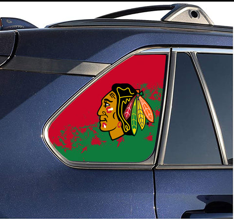 Chicago Blackhawks NHL Rear Side Quarter Window Vinyl Decal Stickers Fits Toyota Rav4