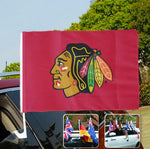 Chicago Blackhawks NHL Car Window Flag