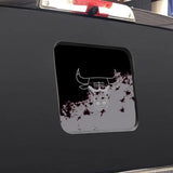 Chicago Bulls NBA Rear Back Middle Window Vinyl Decal Stickers Fits Dodge Ram GMC Chevy Tacoma Ford