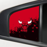 Chicago Bulls NBA Rear Side Quarter Window Vinyl Decal Stickers Fits Dodge Charger