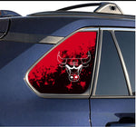 Chicago Bulls NBA Rear Side Quarter Window Vinyl Decal Stickers Fits Toyota Rav4