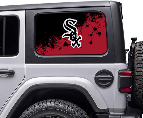 Chicago White Sox MLB Rear Side Quarter Window Vinyl Decal Stickers Fits Jeep Wrangler