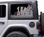 Cincinnati Bengals NFL Rear Side Quarter Window Vinyl Decal Stickers Fits Jeep Wrangler