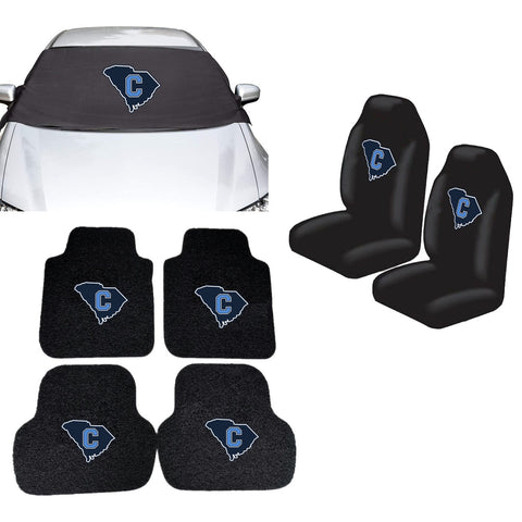 Citadel Bulldogs NCAA Car Front Windshield Cover Seat Cover Floor Mats
