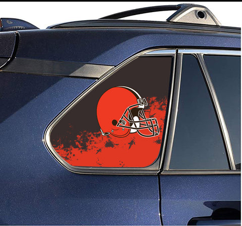 Cleveland Browns NFL Rear Side Quarter Window Vinyl Decal Stickers Fits Toyota Rav4