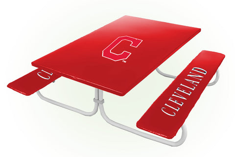 Cleveland Indians MLB Picnic Table Bench Chair Set Outdoor Cover