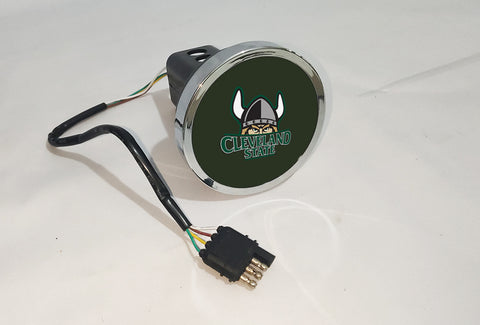 Cleveland State Vikings NCAA Hitch Cover LED Brake Light for Trailer