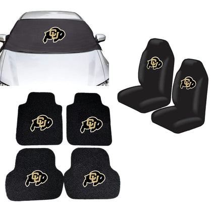 Colorado Buffaloes NCAA Car Front Windshield Cover Seat Cover Floor Mats