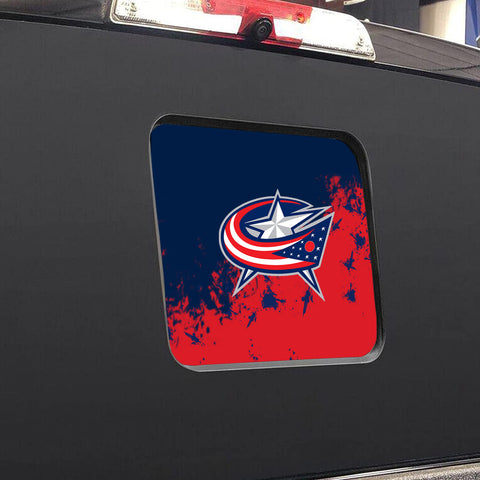 Columbus Blue Jackets NHL Rear Back Middle Window Vinyl Decal Stickers Fits Dodge Ram GMC Chevy Tacoma Ford