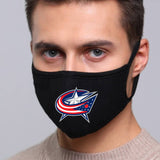 Columbus Blue Jackets NHL Face Mask Cotton Guard Sheild 2pcs