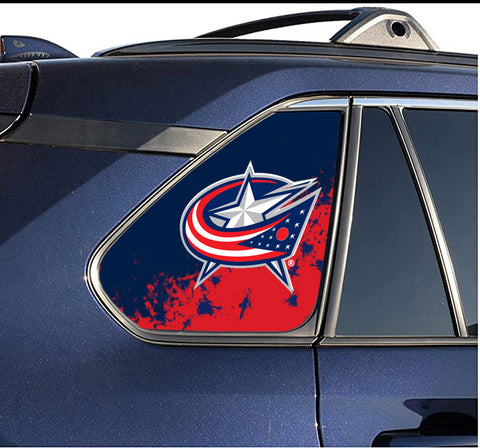 Columbus Blue Jackets NHL Rear Side Quarter Window Vinyl Decal Stickers Fits Toyota Rav4