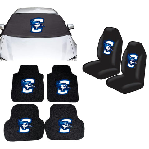 Creighton Bluejays NCAA Car Front Windshield Cover Seat Cover Floor Mats