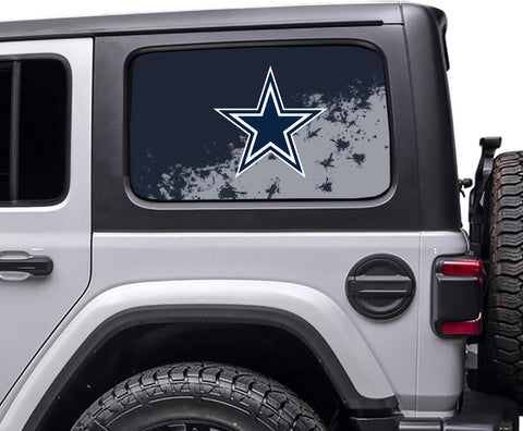 Dallas Cowboys NFL Rear Side Quarter Window Vinyl Decal Stickers Fits Jeep Wrangler