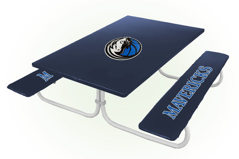 Dallas Mavericks NBA Picnic Table Bench Chair Set Outdoor Cover