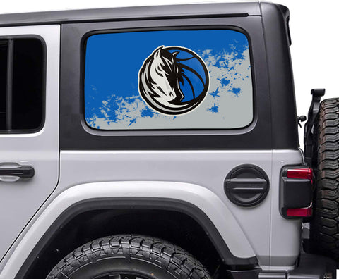 Dallas Mavericks NBA Rear Side Quarter Window Vinyl Decal Stickers Fits Jeep Wrangler