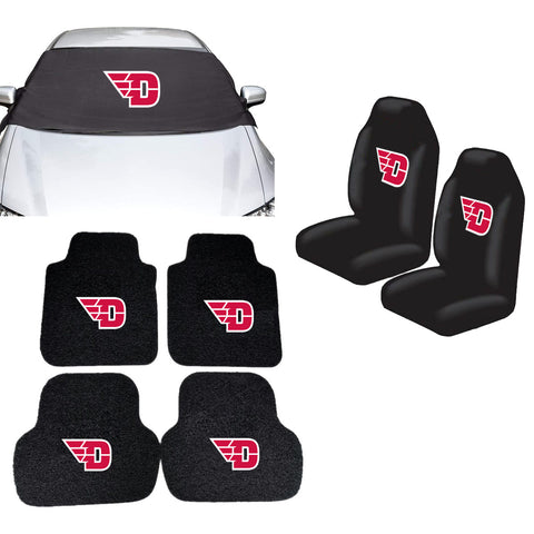 Dayton Flyers NCAA Car Front Windshield Cover Seat Cover Floor Mats
