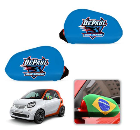 DePaul Blue Demons NCAAB Car rear view mirror cover-View Elastic