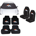 Denver Broncos NFL Car Front Windshield Cover Seat Cover Floor Mats