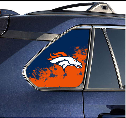 Denver Broncos NFL Rear Side Quarter Window Vinyl Decal Stickers Fits Toyota Rav4