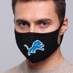 Detroit Lions NFL Face Mask Cotton Guard Sheild 2pcs