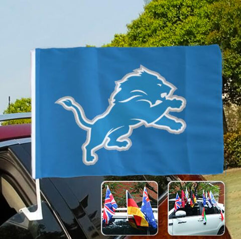 Detroit Lions NFL Car Window Flag
