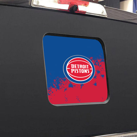 Detroit Pistons NBA Rear Back Middle Window Vinyl Decal Stickers Fits Dodge Ram GMC Chevy Tacoma Ford