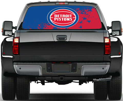 Detroit Pistons NBA Truck SUV Decals Paste Film Stickers Rear Window