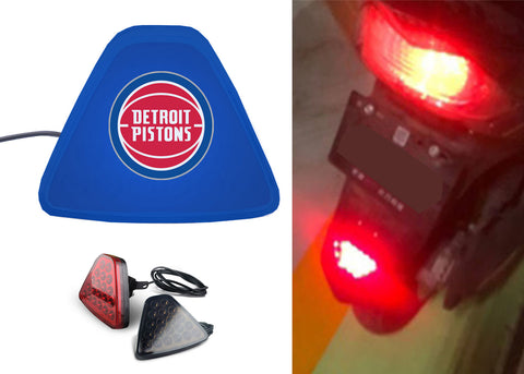 Detroit Pistons NBA Car Motorcycle tail light LED brake flash Pilot rear