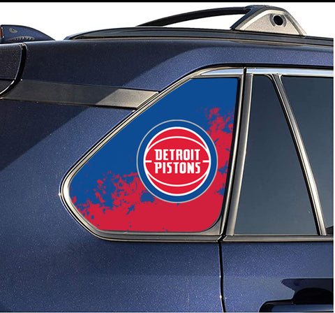 Detroit Pistons NBA Rear Side Quarter Window Vinyl Decal Stickers Fits Toyota Rav4