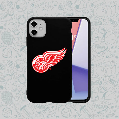 Phone Case Rubber Plastic NHL-Detroit Red Wings Print