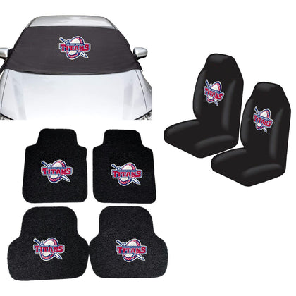 Detroit Titans NCAA Car Front Windshield Cover Seat Cover Floor Mats